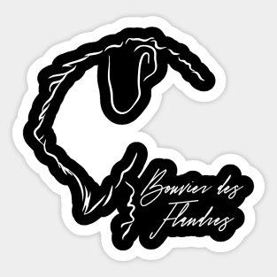 Bouvier des Flandres profile dog lover Sticker